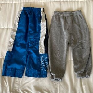 3t pants bundle. Nike track pants and Garanimals sweat pants.